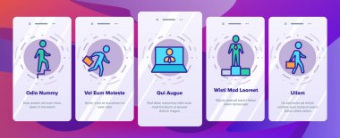 İş Adamları Lideri Simgelerinde Vektör Ayarladı