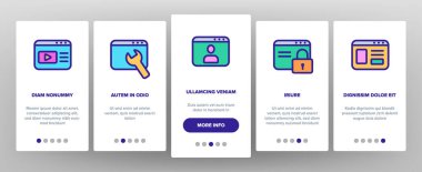 Tarayıcı İnternet Sitesi Sayfaları Yerleşim Vektörü