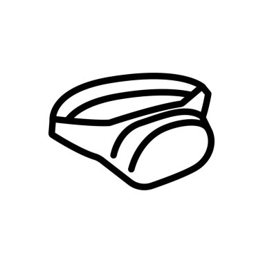 bel çantası aksesuar ikon vektörü. Bel çantası aksesuar işareti. izole edilmiş sınır sembolü çizimi