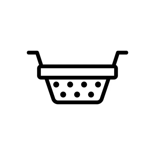 Sieb Küche Zubehör Symbol Vektor Sieb Küchenzubehör Zeichen Vorhanden Isolierte — Stockvektor