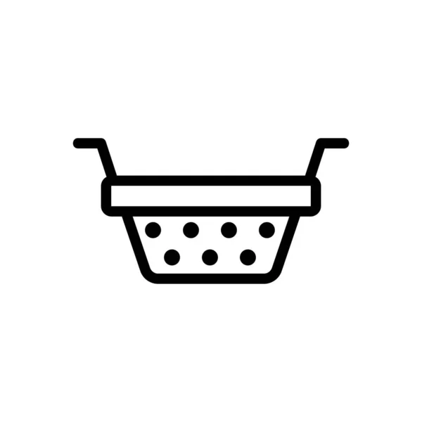 Seve Kitchen Accessory Icon Vector Знак Решето Кухне Иллюстрация Изолированного — стоковый вектор