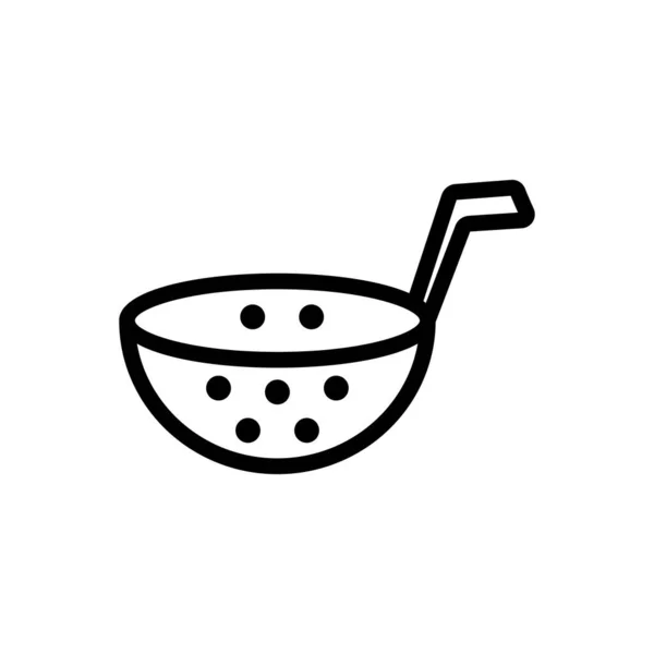 Sieve Colander Icon Vector Sieve Colander Sign Isolated Contour Symbol — Stock Vector