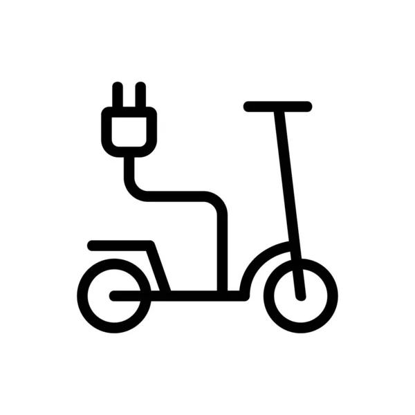 Scooter Electricity Charging Icon Vector Scooter Electricity Charging Sign Isolated — Stock Vector