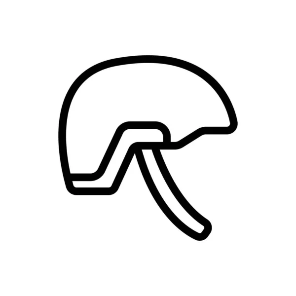 滑翔机头盔图标矢量 滑翔机头盔标志 孤立等高线符号图解 — 图库矢量图片