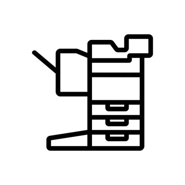 Profesyonel yazıcı simgesi vektörü. Profesyonel yazıcı işareti. izole edilmiş sınır sembolü çizimi