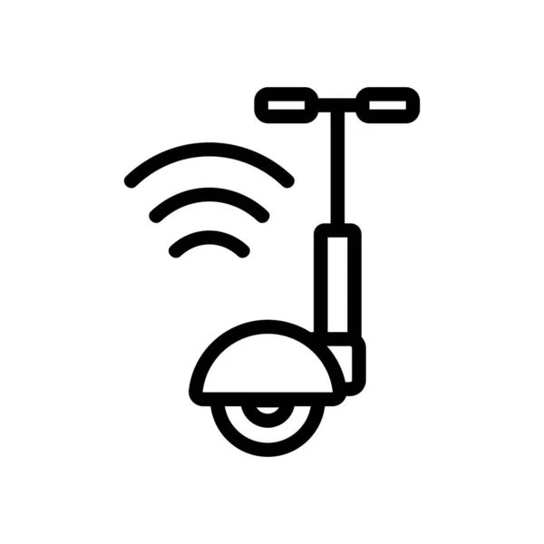 Einrad Wifi Mark Icon Vektor Einrad Wifi Zeichen Isolierte Kontursymboldarstellung — Stockvektor