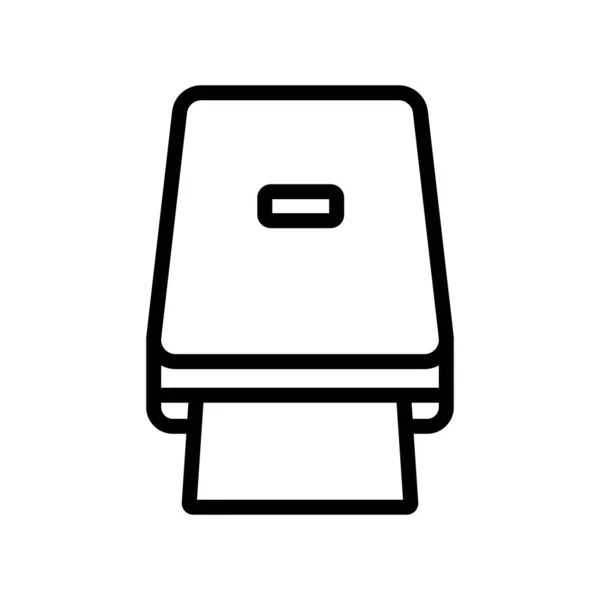 ポータブルコピー機のアイコンベクトル 携帯用コピー機のサインだ 孤立した輪郭記号図 — ストックベクタ