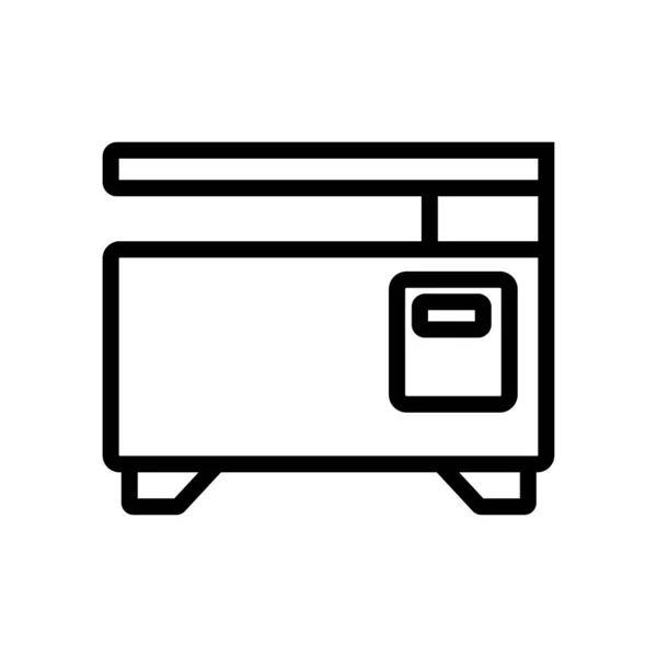 Imprimante Machine Icône Vecteur Imprimante Machine Signe Illustration Symbole Contour — Image vectorielle