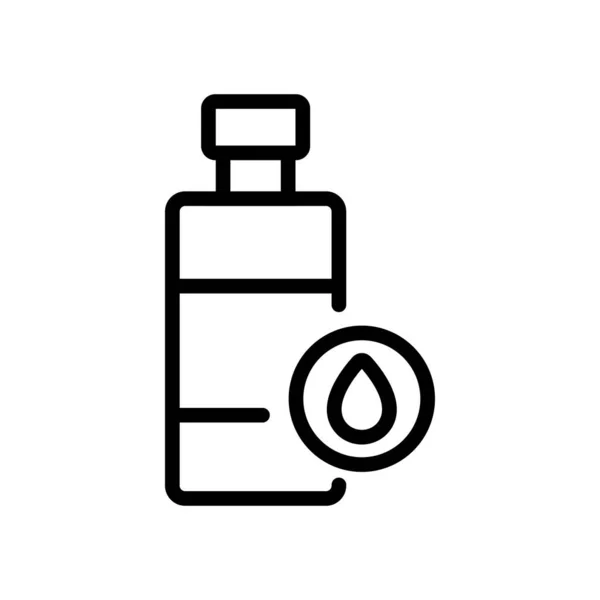 Olio Cosmetico Bottiglia Lozione Vettore Icona Olio Cosmetico Lozione Bottiglia — Vettoriale Stock