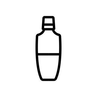 Vücut bakım losyonu ikonu vektörü. Vücut bakım losyonu işareti. izole edilmiş sınır sembolü çizimi