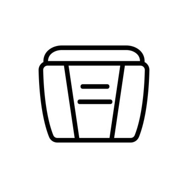 Makyaj çıkarıcı krem kap ikon vektörü. Makyaj çıkarıcı krem kutusu tabelası. izole edilmiş sınır sembolü çizimi