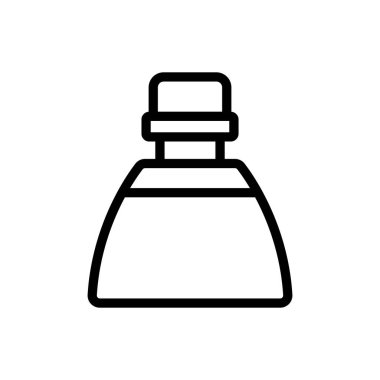 Makyaj çıkarıcı sıvı şişe ikon vektörü. Makyaj çıkarıcı sıvı şişe işareti. izole edilmiş sınır sembolü çizimi