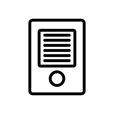 Dahili iletişim giriş aygıtı ikon vektörü. Dahili iletişim giriş cihazı işareti. izole edilmiş sınır sembolü çizimi