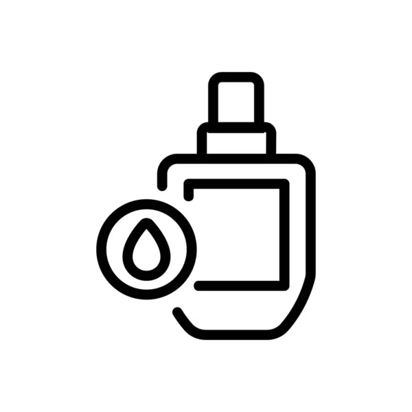 オイル化粧品ボトルアイコンベクトル オイル化粧品ボトルのサイン 孤立した輪郭記号図 — ストックベクタ