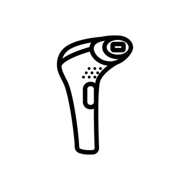 Lazer depilatör alet ikon vektörü. Lazer depilatör cihaz işareti. izole edilmiş sınır sembolü çizimi