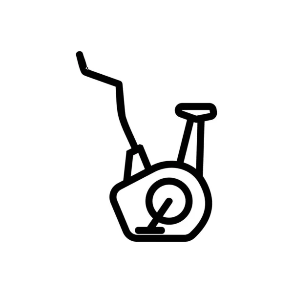 Bicicleta Ejercicio Cardio Gimnasio Icono Vector Signo Gimnasio Cardio Bicicleta — Archivo Imágenes Vectoriales