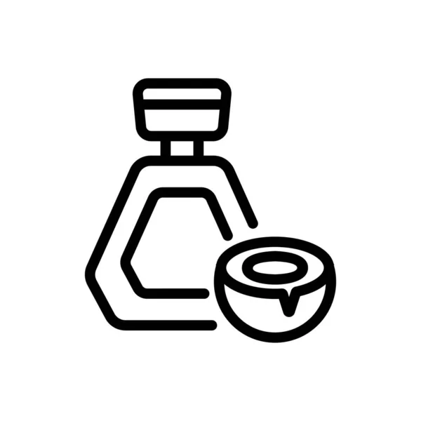 Kokosnussgelflasche Symbol Vektor Kokosnussgelflaschenschild Isolierte Kontursymboldarstellung — Stockvektor