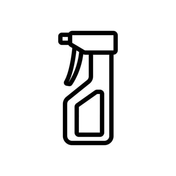 带有洗液图标向量的喷雾瓶 装有洗涤液标志的喷雾瓶 孤立等高线符号图解 — 图库矢量图片