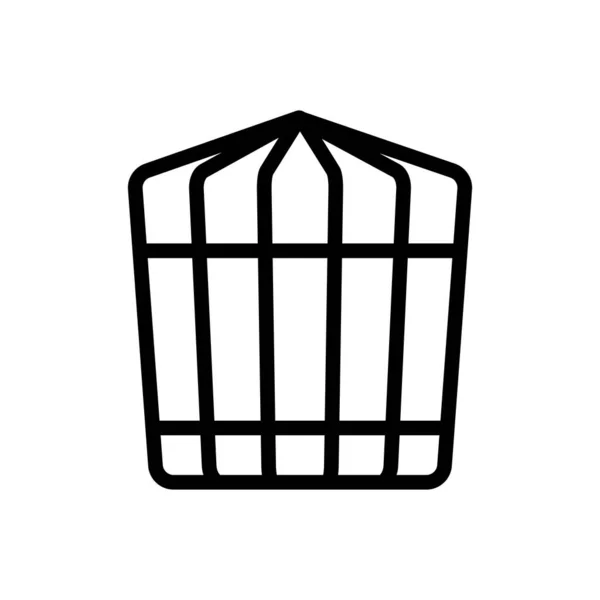 Cage Pour Vecteur Icône Oiseau Pigeon Domestique Cage Pour Signe — Image vectorielle