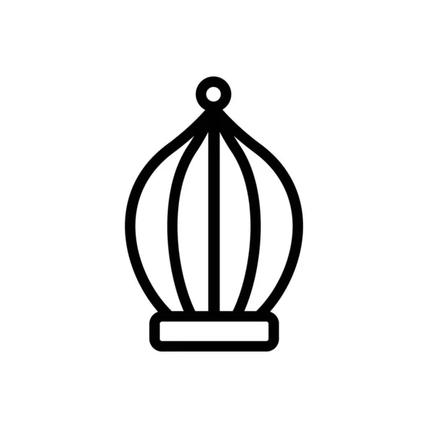 Käfig Für Inländische Kanarienvögel Symbol Vektor Käfig Für Inländische Kanarienvögel — Stockvektor