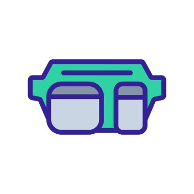 Nakit ikon taşıyıcı için bel çantası. Nakit levhası taşımak için bel çantası. izole edilmiş renk gösterimi