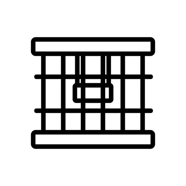 国内鹦鹉图标向量笼 国内鹦鹉笼标志 孤立等高线符号图解 — 图库矢量图片