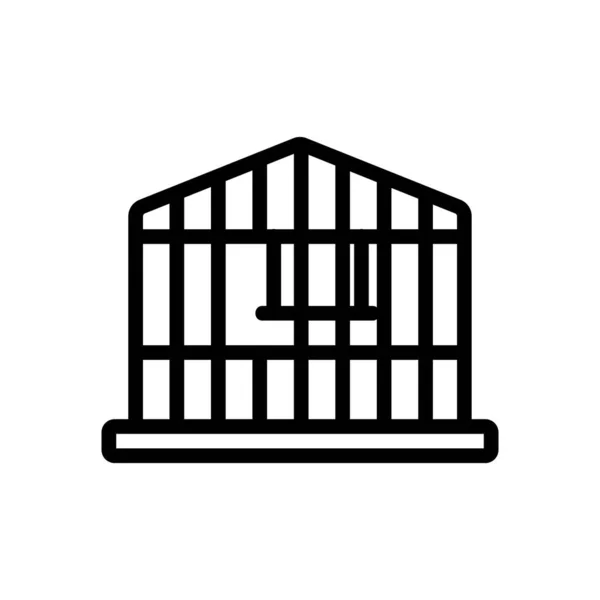 Cage Pour Perroquet Oiseau Icône Vecteur Cage Pour Perroquet Signe — Image vectorielle