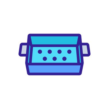 Bardak mutfağı ikon vektörü. Bardak mutfak gereçleri. izole edilmiş renk gösterimi