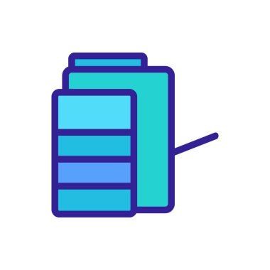 Çok fonksiyonlu fotokopi ikonu vektörü. Çok işlevli fotokopi levhası. izole edilmiş renk gösterimi