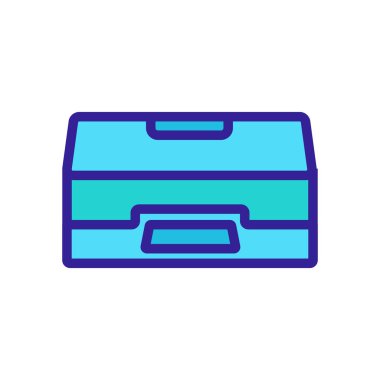 Tarayıcı ofis ekipmanı ikon vektörü. Tarayıcı ofis ekipmanı işareti. izole edilmiş renk gösterimi