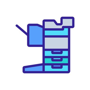 Profesyonel yazıcı simgesi vektörü. Profesyonel yazıcı işareti. izole edilmiş renk gösterimi