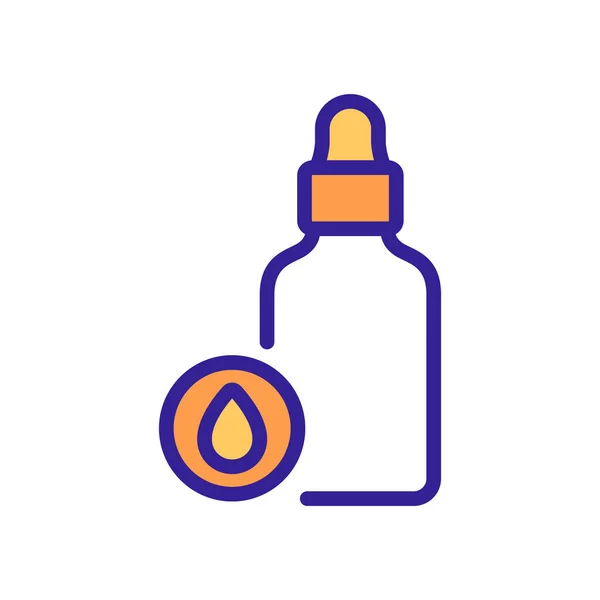 オイル化粧品エマルジョンボトルアイコンベクトル オイル化粧品乳液ボトルのサイン 隔離されたカラーシンボルイラスト — ストックベクタ