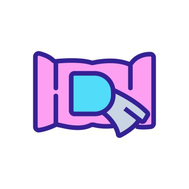 ıslak mendil ikon vektörü. Islak mendil işareti. izole edilmiş renk gösterimi