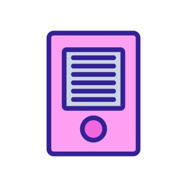 Dahili iletişim giriş aygıtı ikon vektörü. Dahili iletişim giriş cihazı işareti. izole edilmiş renk gösterimi