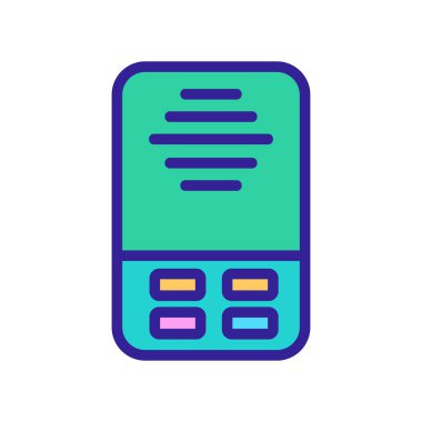 Dahili iletişim aygıtı ikon vektörü. Dahili haberleşme cihazı işareti. izole edilmiş renk gösterimi