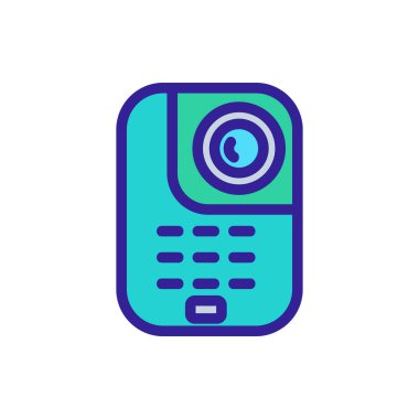 Dahili iletişim aygıtı ikon vektörü. Dahili iletişim cihazı işareti. izole edilmiş renk gösterimi