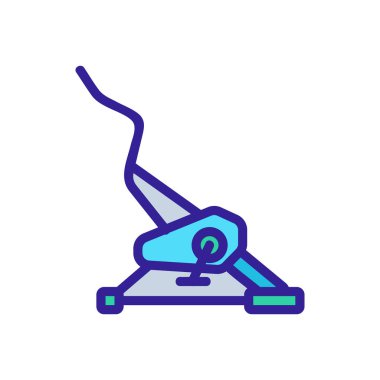 Egzersiz bisikleti spor eğitim ikonu vektörü. Egzersiz bisikleti spor eğitimi işareti. izole edilmiş renk gösterimi