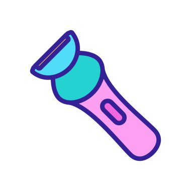 Epilaktör elektronik vücut bakımı cihazı ikonu vektörü. Epilaktör elektronik vücut bakım cihazı işareti. izole edilmiş renk gösterimi