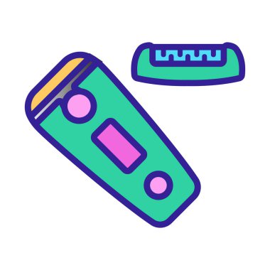 depilasyon elektronik ekipman ikon vektörü. Elektronik teçhizat depilasyonu. izole edilmiş renk gösterimi