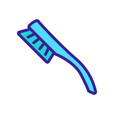 Yıkanmış araba ikonu vektörü için fırça. Yıkama arabası işareti için fırça. izole edilmiş renk gösterimi