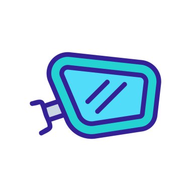 Araba aynası ikon vektörü. Araba aynası işareti. izole edilmiş renk gösterimi