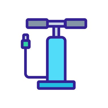 Pompalı araba aksesuar ikon vektörü. Pompalı araba aksesuarı. izole edilmiş renk gösterimi