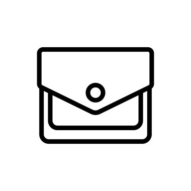 Cüzdan bağı aksesuar ikon vektörü. Cüzdan bağı aksesuar tabelası. izole edilmiş sınır sembolü çizimi