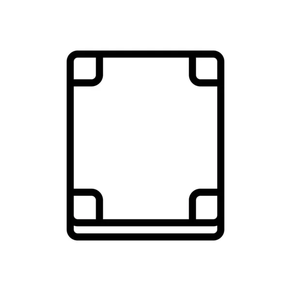 ヨガマットフォームジムツールアイコンベクトル ヨガマットフォームジムのツールサイン 孤立した輪郭記号図 — ストックベクタ