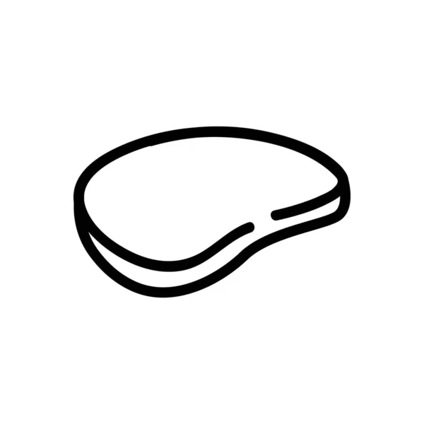 ヨガマット物理的な運動のアイコンベクトル 運動用ヨガマットです 孤立した輪郭記号図 — ストックベクタ