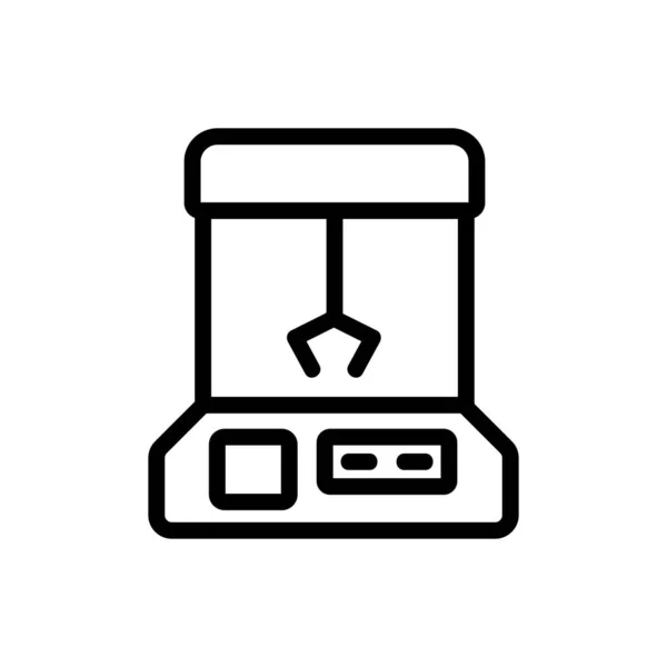 Automatát Játékok Ikon Vektor Automata Játéktáblával Izolált Kontúr Szimbólum Illusztráció — Stock Vector