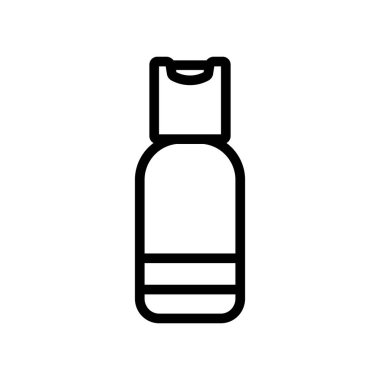 Serum losyonu şişesi ikon vektörü. Serum losyonu şişesi işareti. izole edilmiş sınır sembolü çizimi