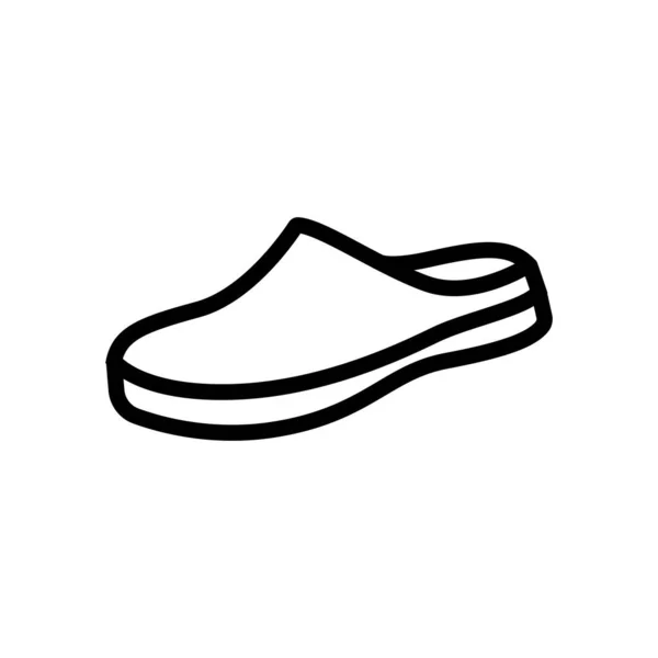 Zuecos Zapato Icono Vector Señal Zapato Zuecos Ilustración Símbolo Contorno — Vector de stock