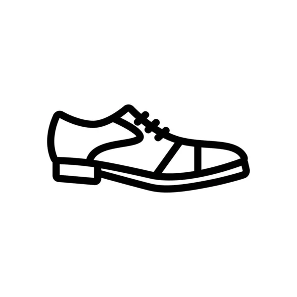 Oxford Sko Ikon Vektor Oxfords Skoskylt Isolerad Kontur Symbol Illustration — Stock vektor