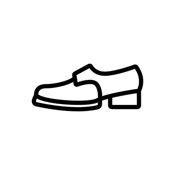 Brogue Schuh Icon Vektor Brogue Schuh Zeichen Isolierte Kontursymboldarstellung — Stockvektor